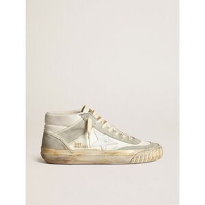 Golden Goose Mid Star with ice-gray suede inserts and white star Size 39
